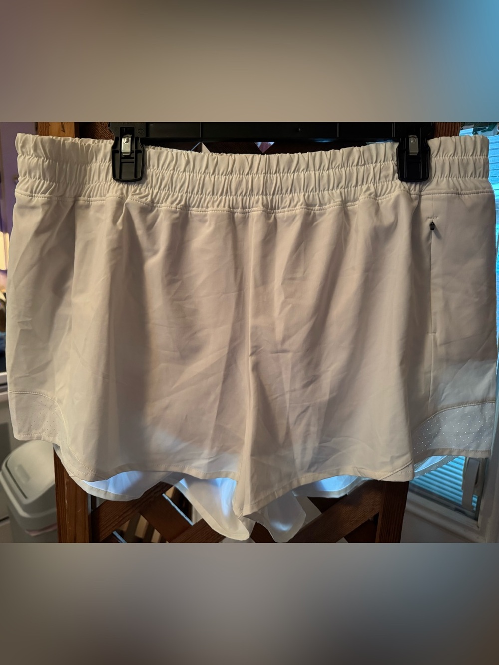 CALIA by Carrie Underwood White Athletic Shorts with Elastic Waist